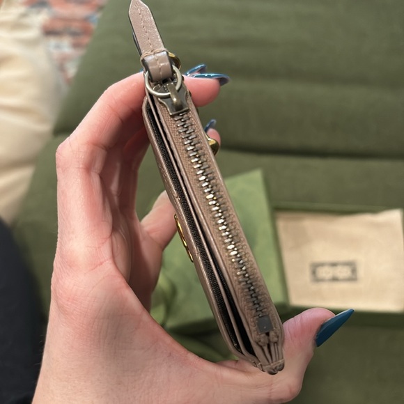 Gucci GG Marmont Keychain Wallet Dusty Pink Leather - Picture 11 of 12